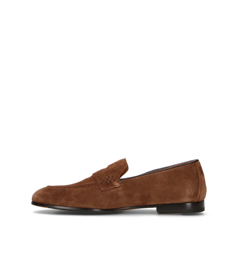 DOUCAL'S Mocassino uomo marrone in suede