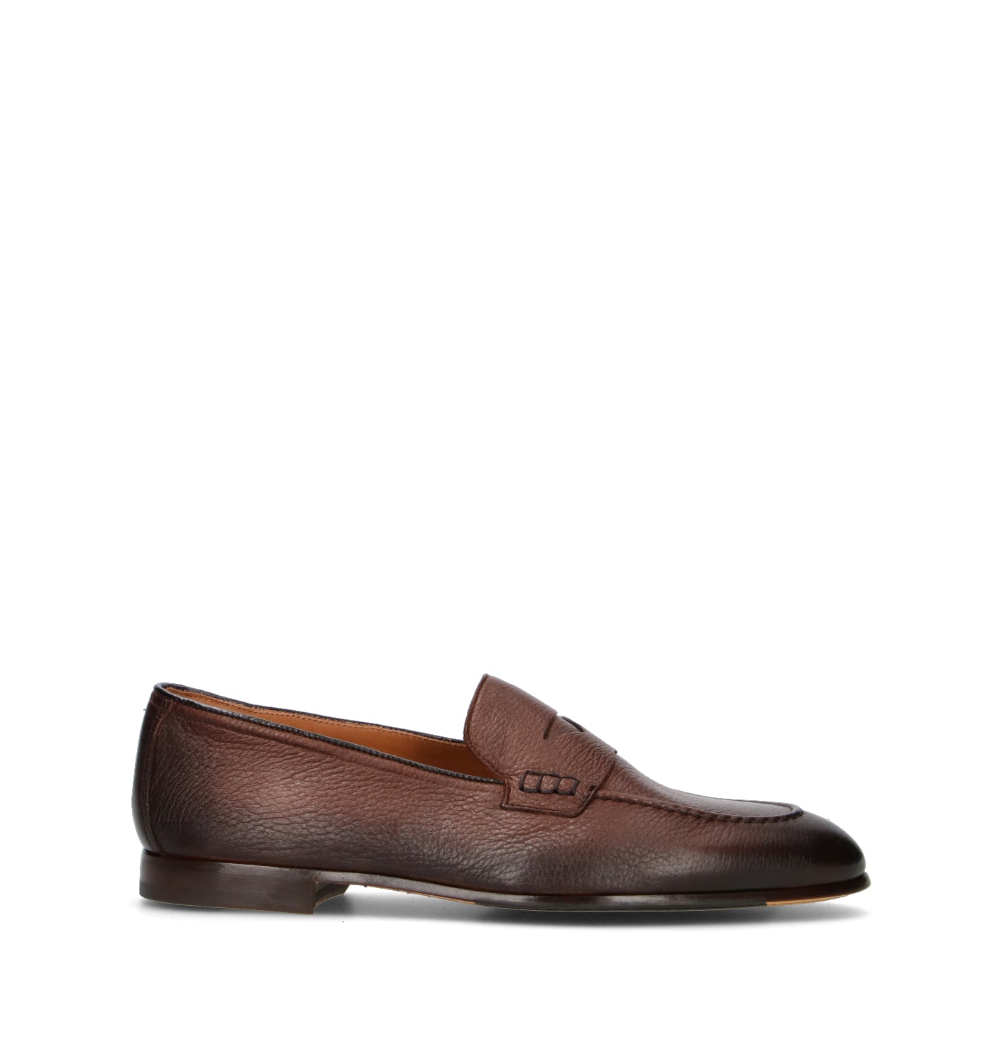 DOUCAL'S Mocassino uomo marrone in pelle