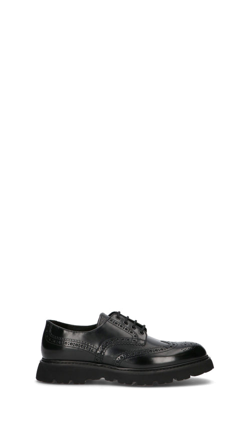 DOUCAL'S Stringata uomo nera in pelle
