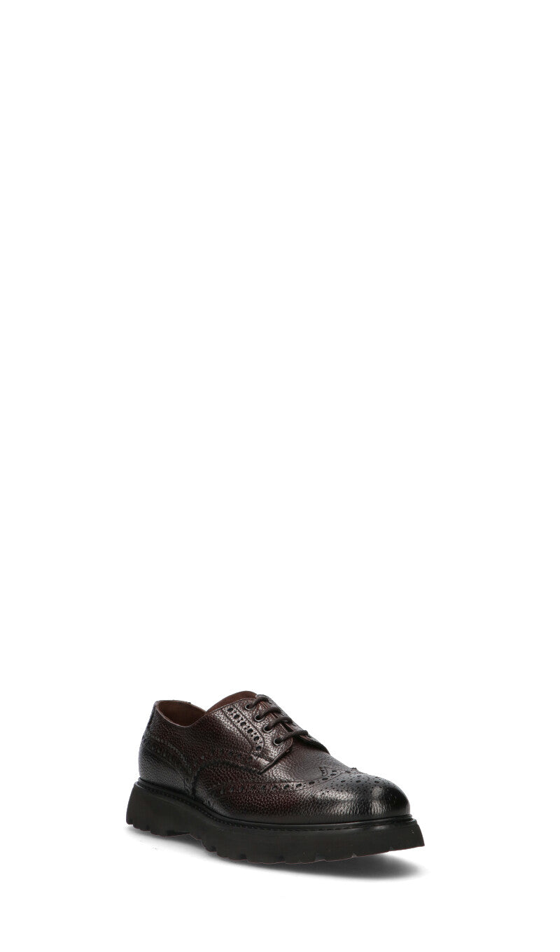 DOUCAL'S Stringata uomo nera in pelle