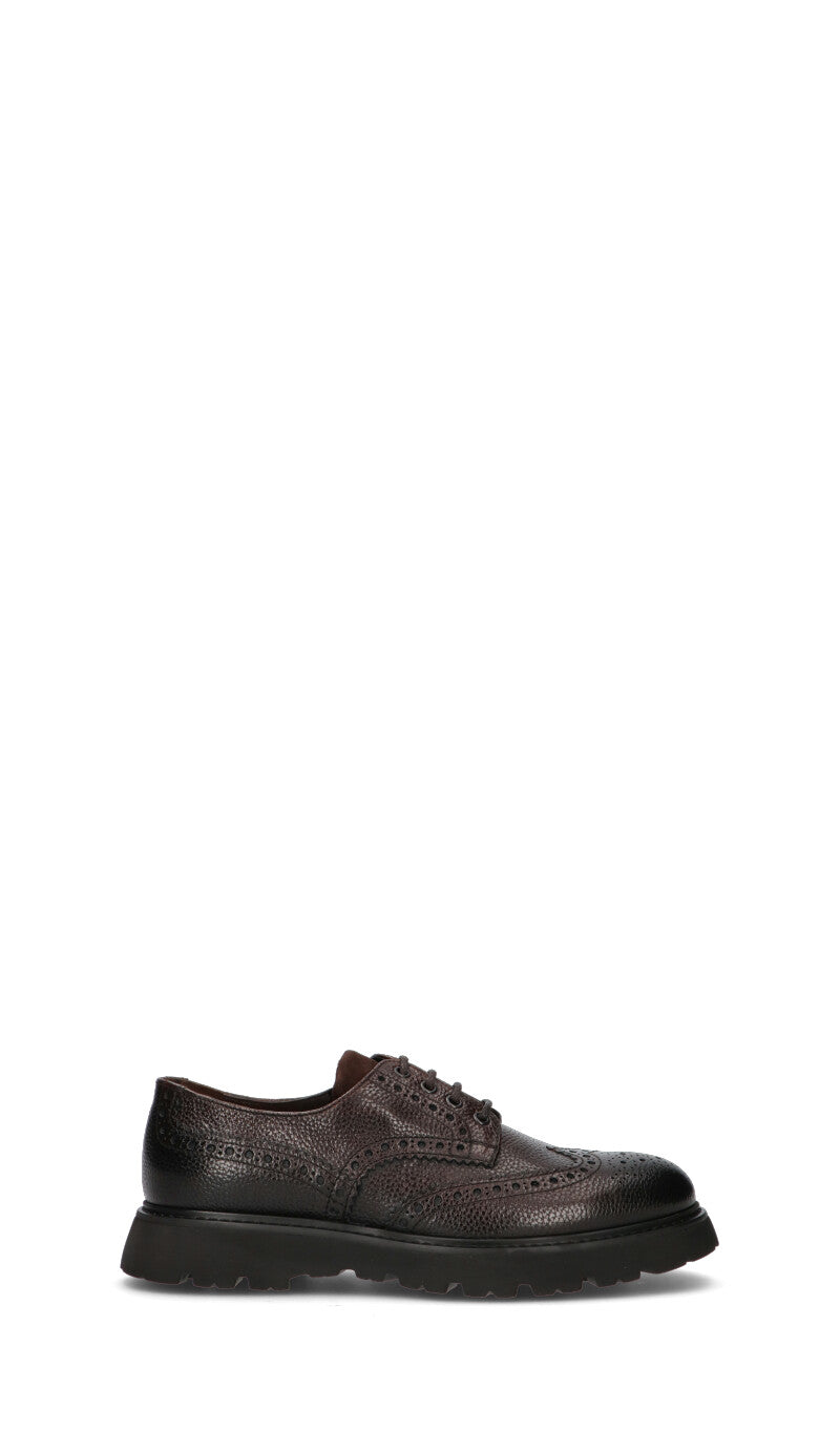 DOUCAL'S Stringata uomo nera in pelle