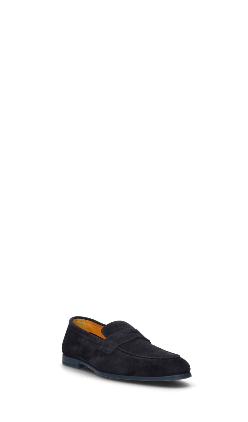 DOUCAL'S Mocassino uomo blu in suede