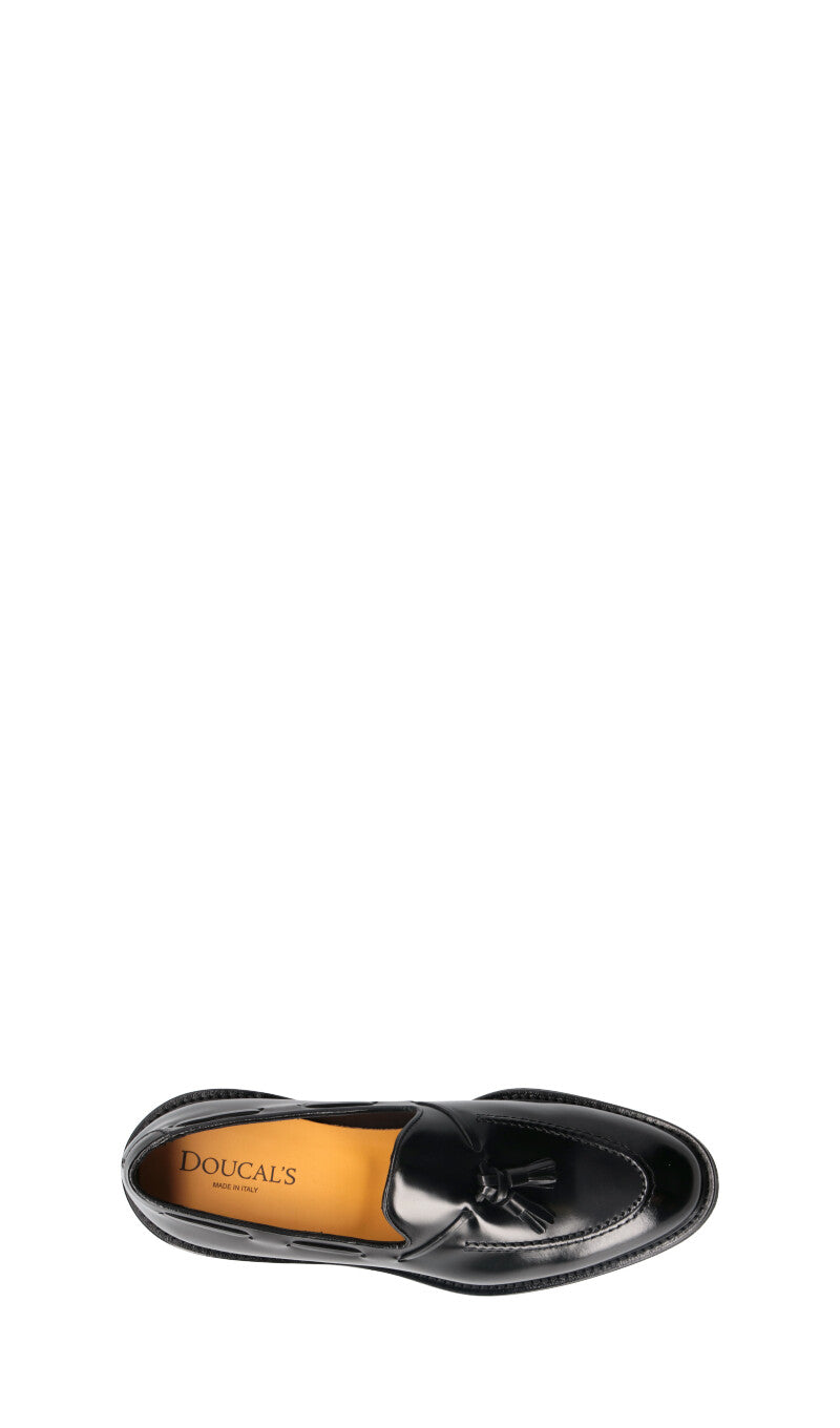 DOUCAL'S Mocassino uomo nero in pelle