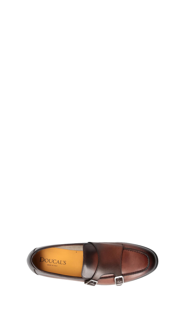 DOUCAL'S Mocassino uomo marrone in pelle