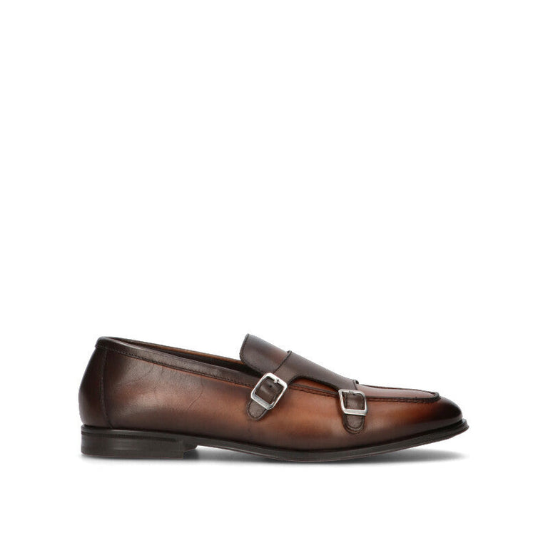 DOUCAL'S Mocassino uomo marrone in pelle