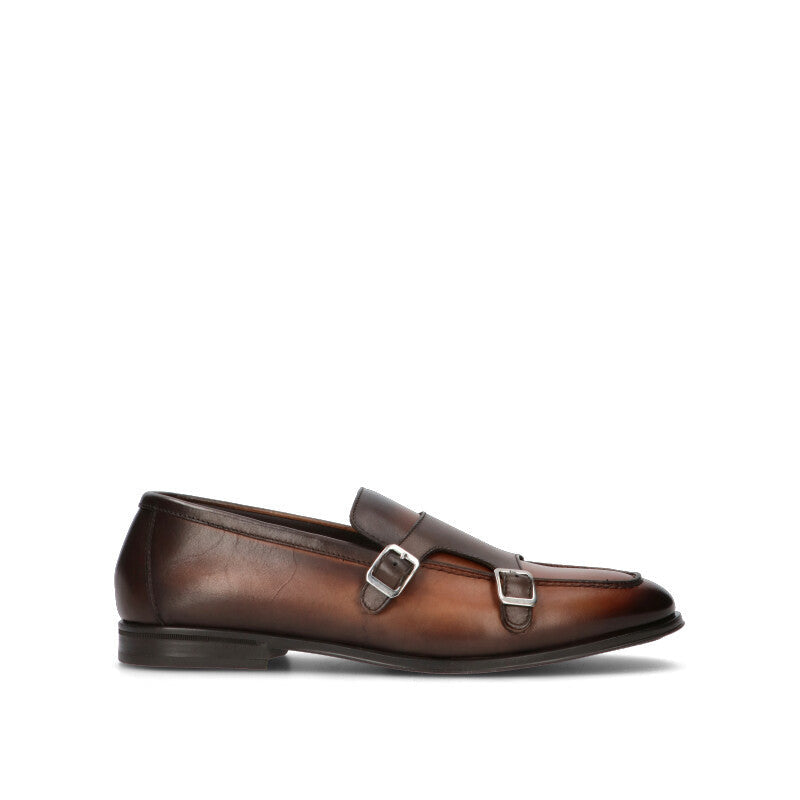 DOUCAL'S Mocassino uomo marrone in pelle