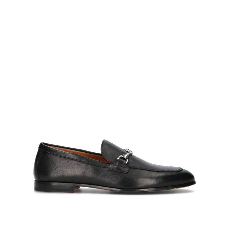 DOUCAL'S Mocassino uomo nero in pelle