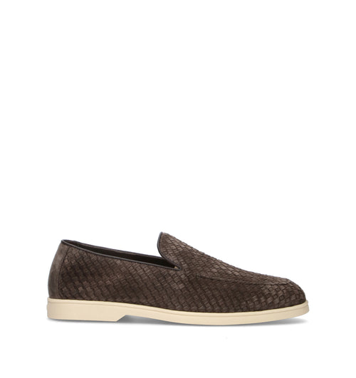 DOUCAL'S Mocassino uomo testa di moro in suede