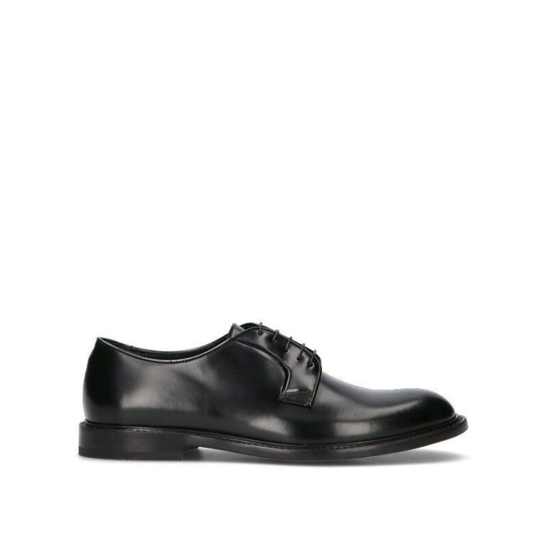 DOUCAL'S Stringata uomo nera in pelle