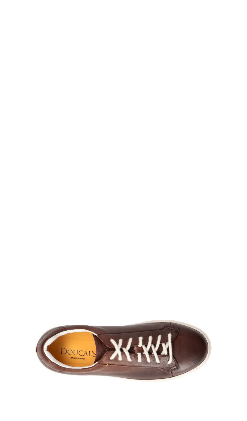 DOUCAL'S Sneaker uomo marrone in pelle