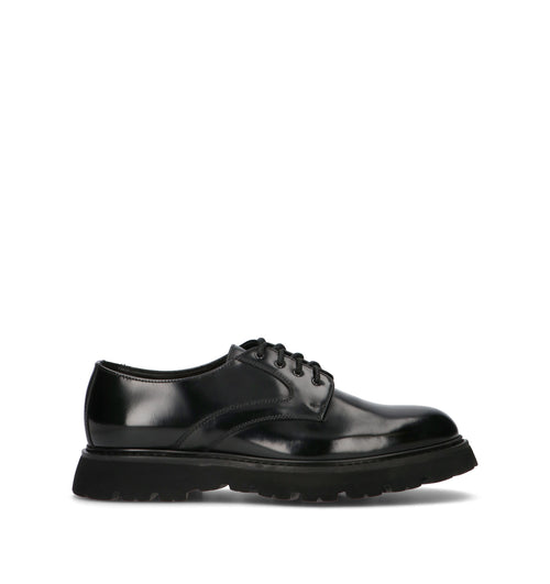 DOUCAL'S Stringata uomo nera in pelle