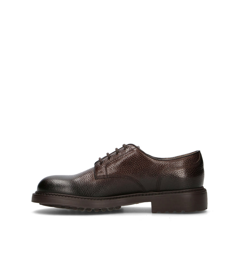 DOUCAL'S Stringata uomo ebano in pelle