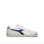 DIADORA GAME L LOW WAXED Sneaker uomo bianca/blu in pelle