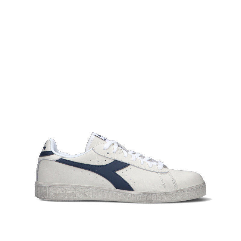 DIADORA GAME L LOW WAXED Sneaker uomo bianca/blu in pelle