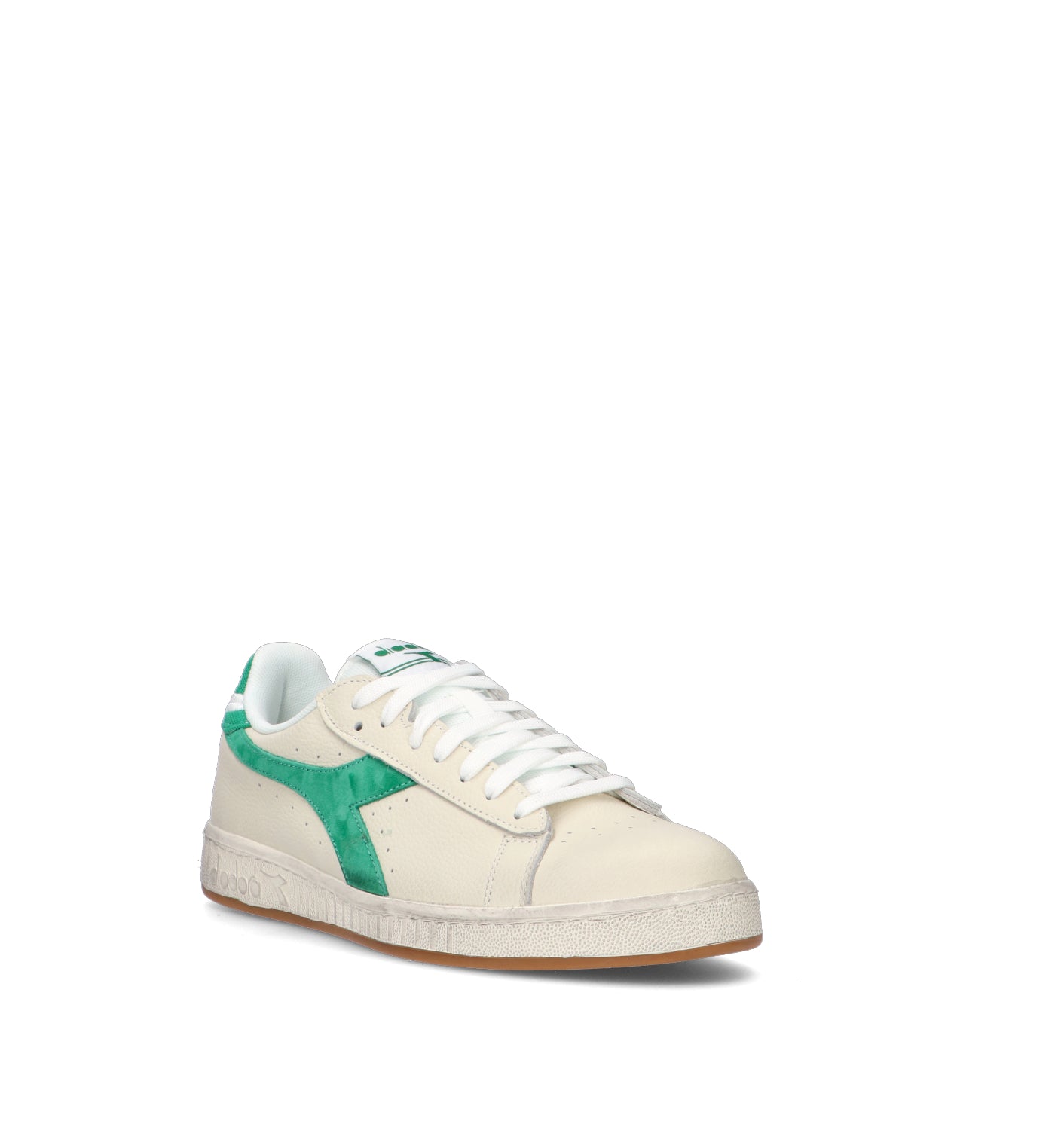 DIADORA GAME LOW JERSEY WAXED Sneaker uomo bianca in pelle