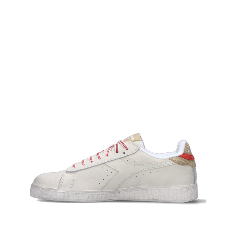 DIADORA GAME LOW TUMBLE WAXED Sneaker uomo bianca