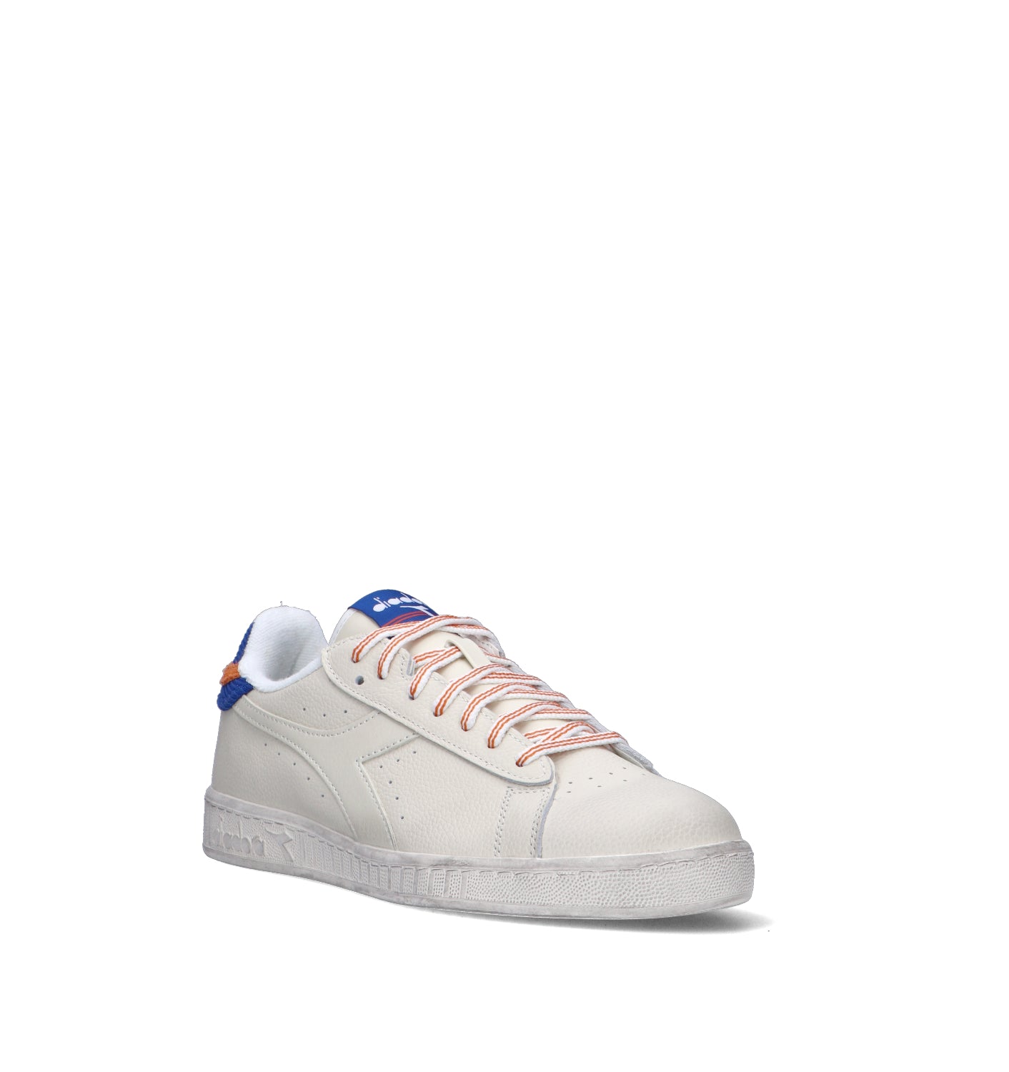 DIADORA GAME LOW TUMBLE WAXED Sneaker uomo bianca/blu