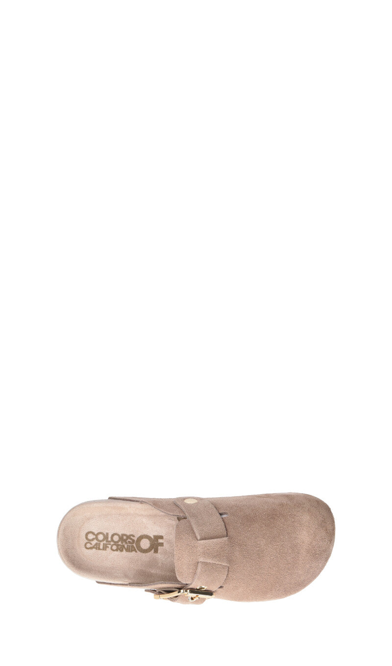 COLORS OF CALIFORNIA Ciabatta donna fango in suede