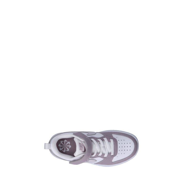 NIKE COURT BOROUGH LOW RECRAFT (PS) Sneaker bimba bianca/lilla