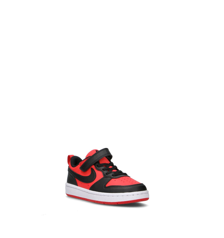 NIKE COURT BOROUGH LOW RECRAFT (PS) Sneaker bimbo rossa/nera