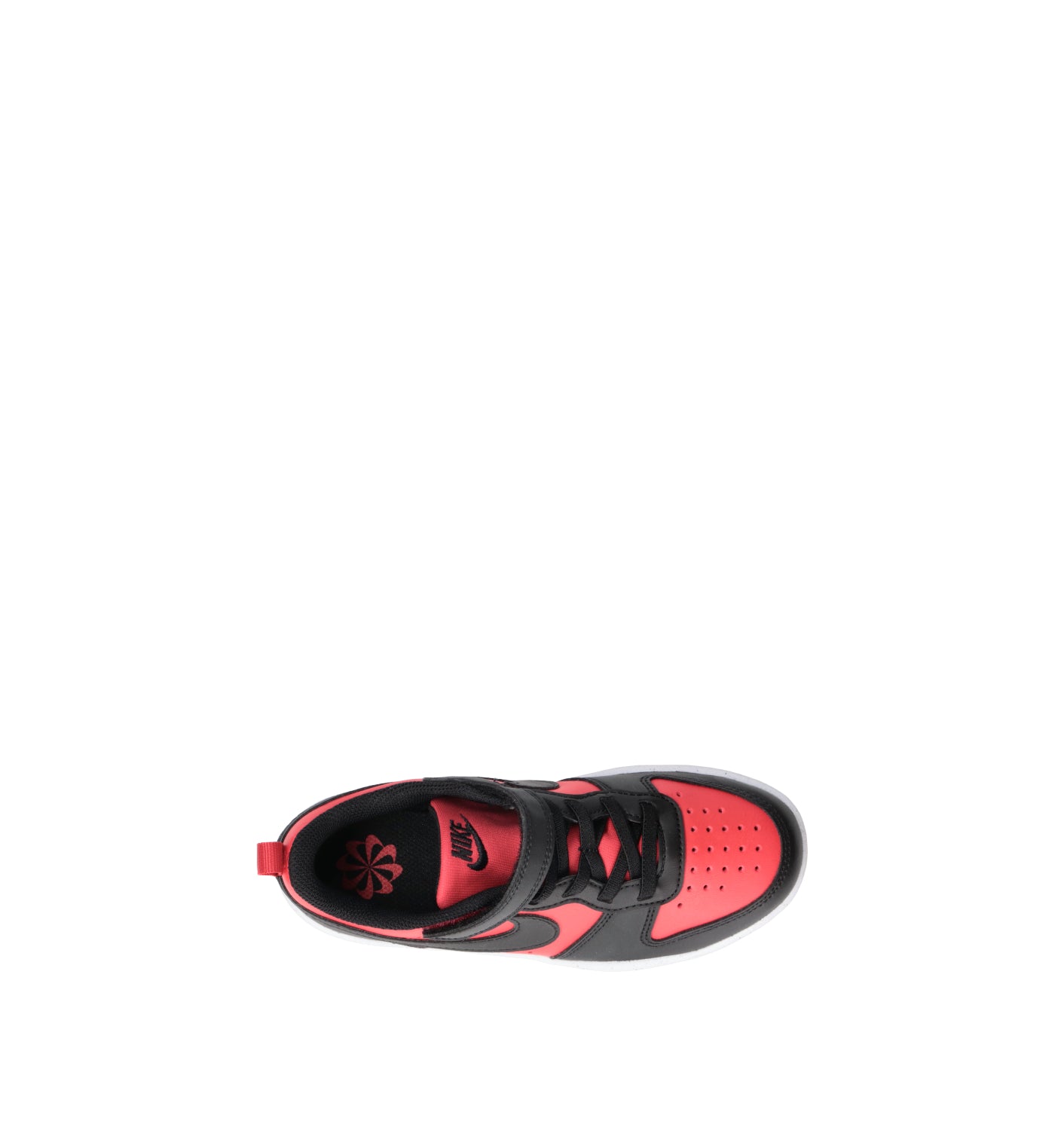 NIKE COURT BOROUGH LOW RECRAFT (PS) Sneaker bimbo rossa/nera