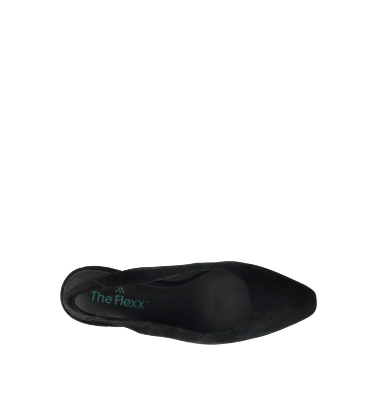 THE FLEXX Slingback  donna nera in suede