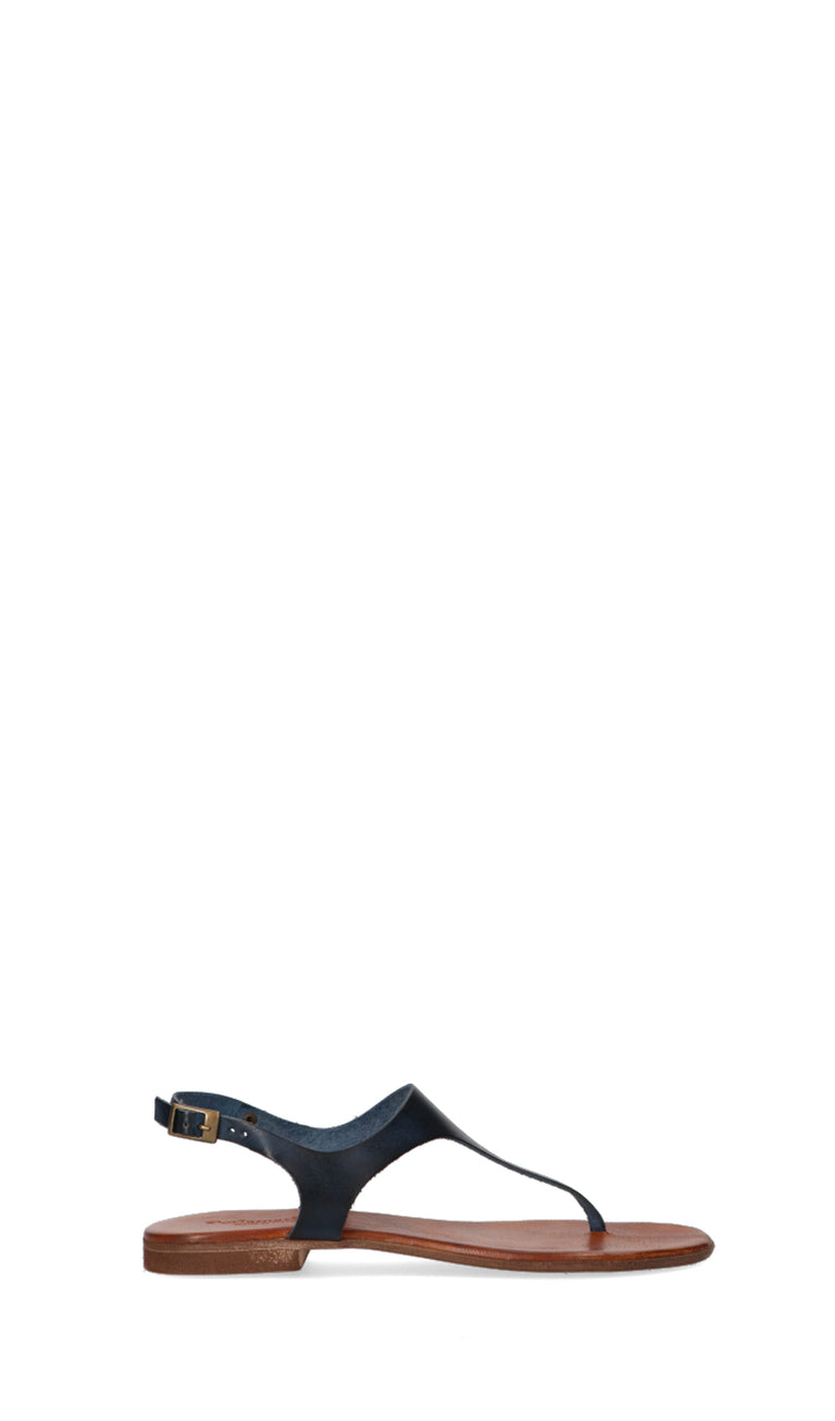 RABARBARO Infradito donna blu in pelle
