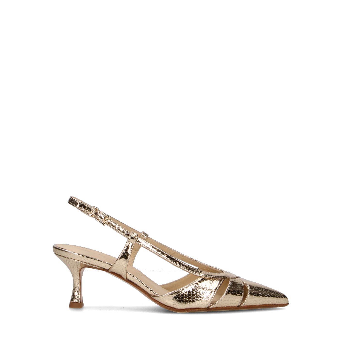 SERGIO LEVANTESI Slingback donna oro in pelle