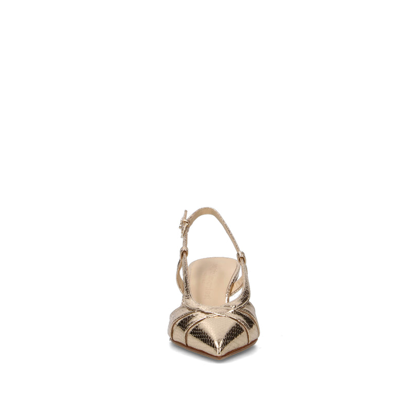 SERGIO LEVANTESI Slingback donna oro in pelle