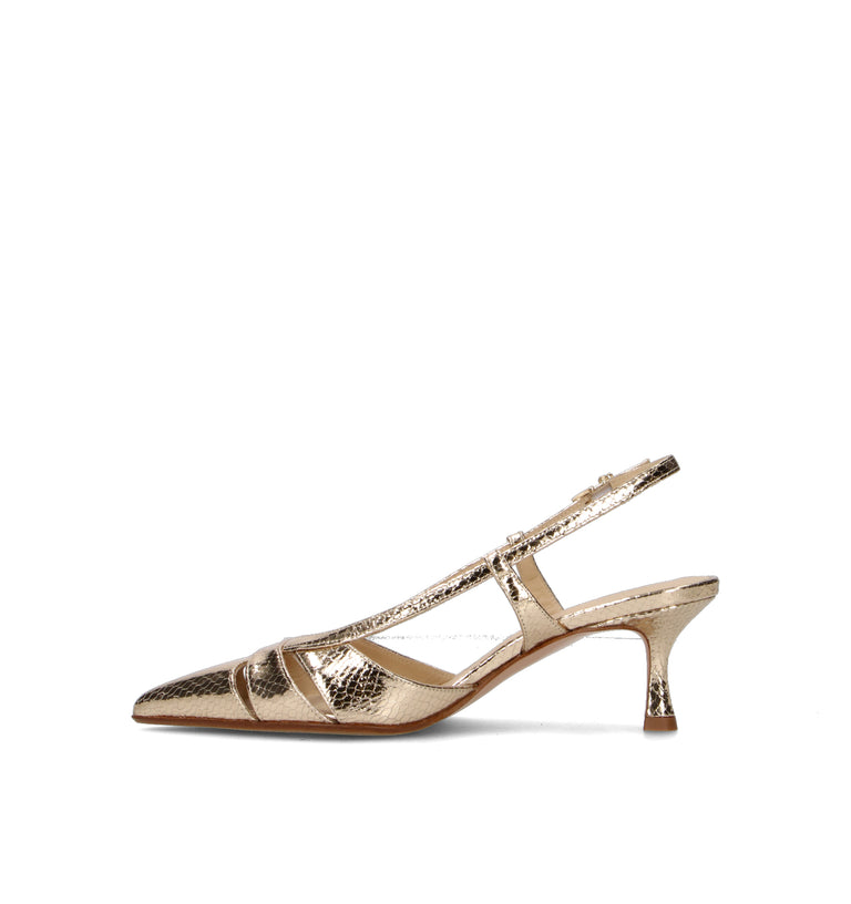 SERGIO LEVANTESI Slingback donna oro in pelle