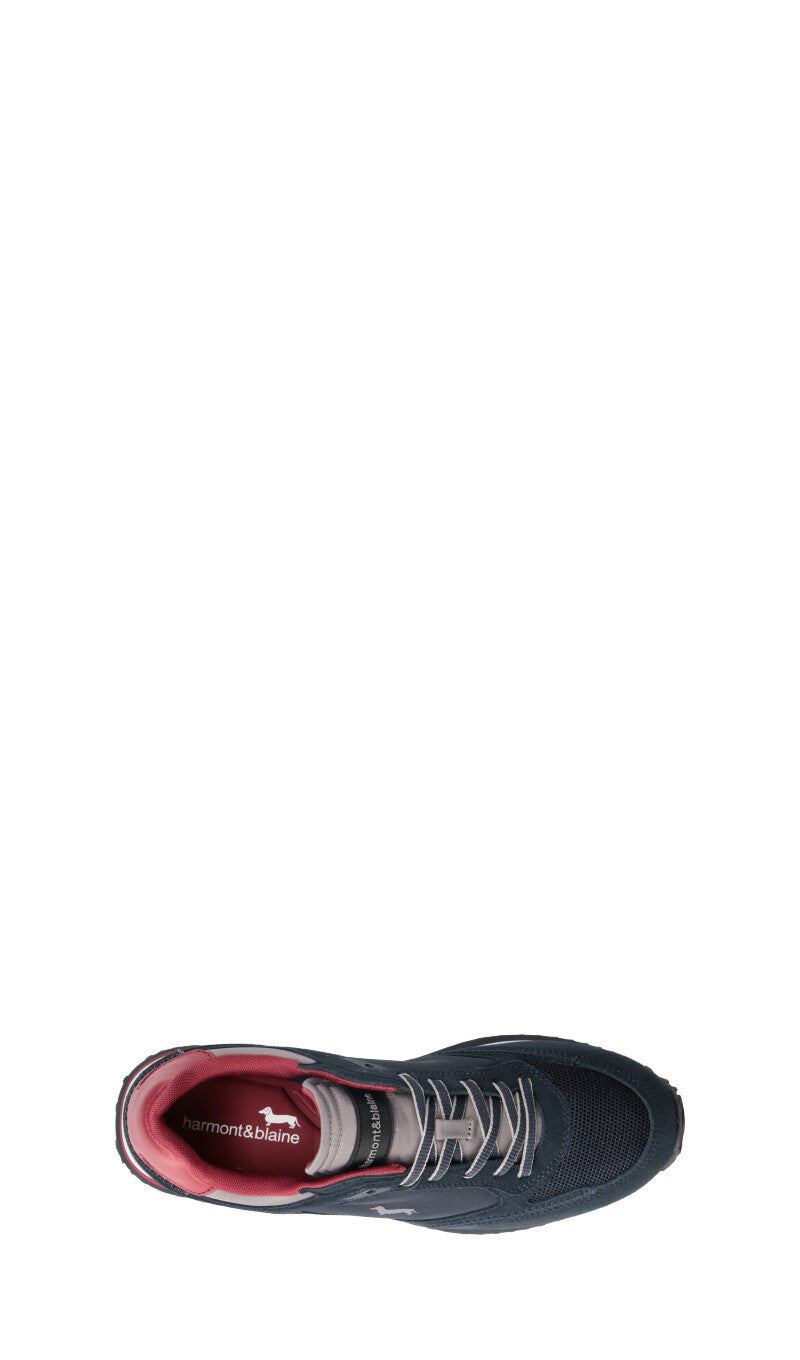 HARMONT&BLAINE Sneaker uomo blu in suede