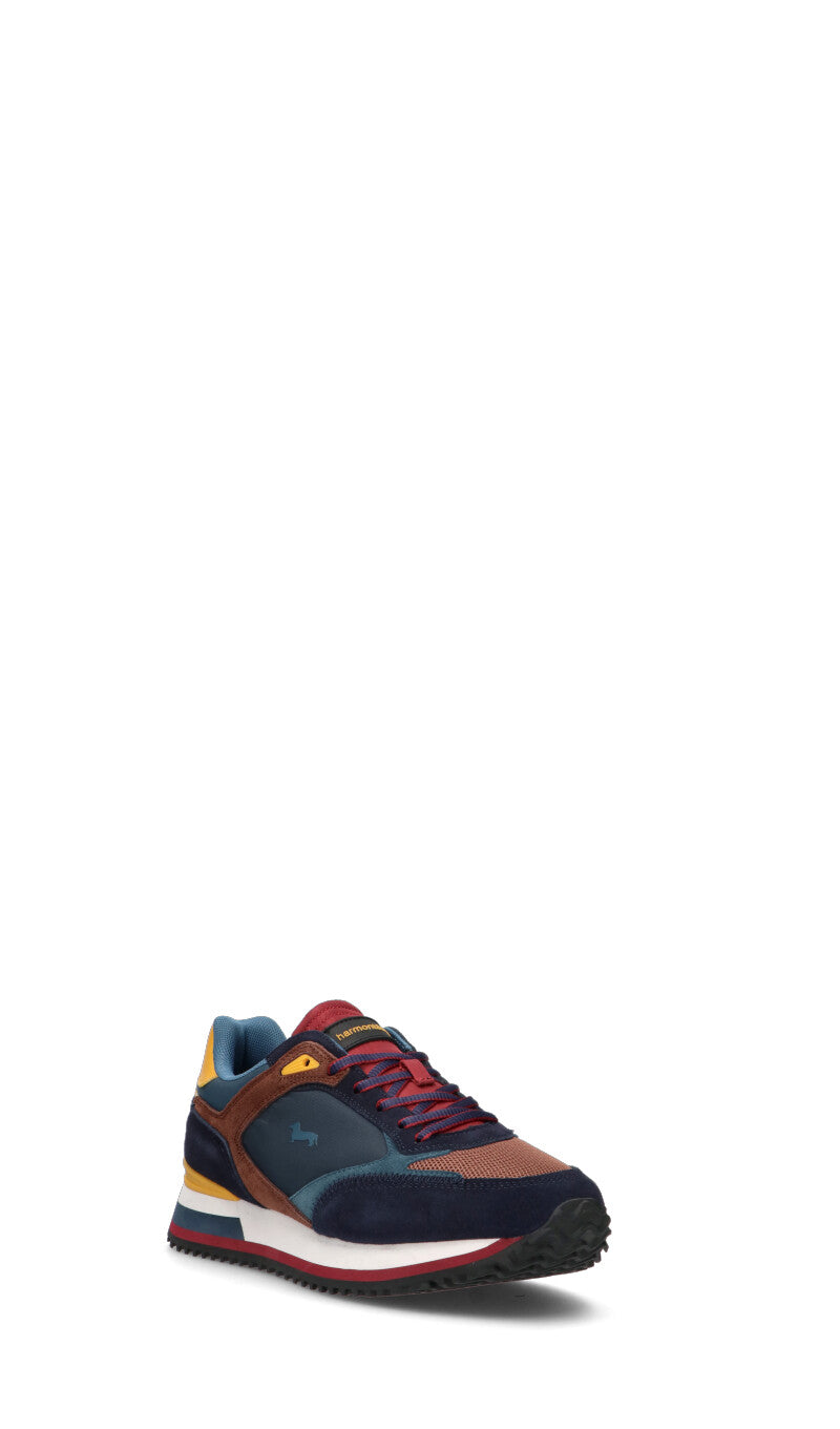 HARMONT&BLAINE Sneaker uomo blu in suede