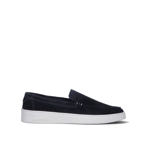 HARMONT&BLAINE Mocassino uomo blu in suede