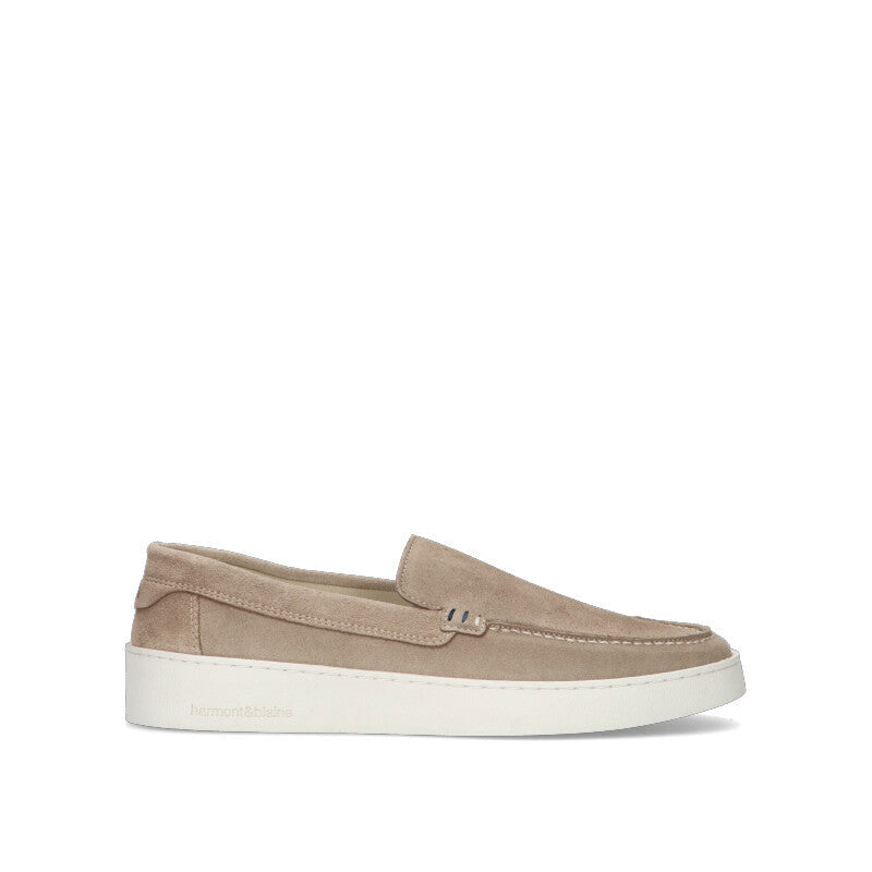 HARMONT&BLAINE Mocassino uomo beige in suede