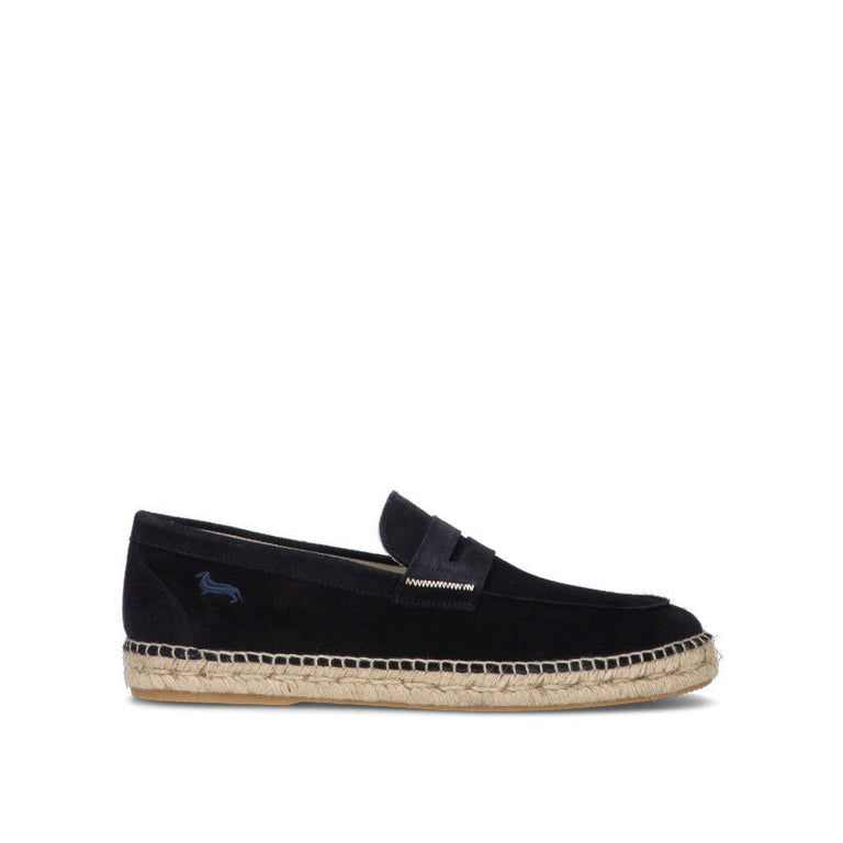HARMONT&BLAINE Mocassino uomo blu in suede