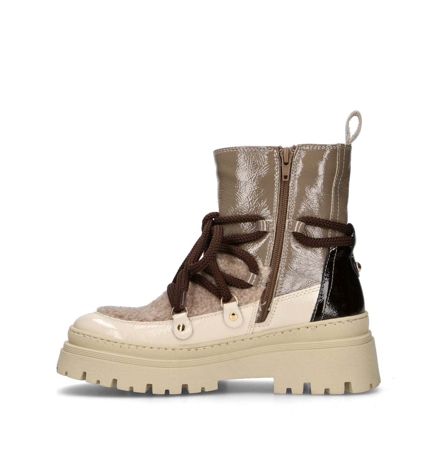 ELENA Polacco donna taupe in pelle