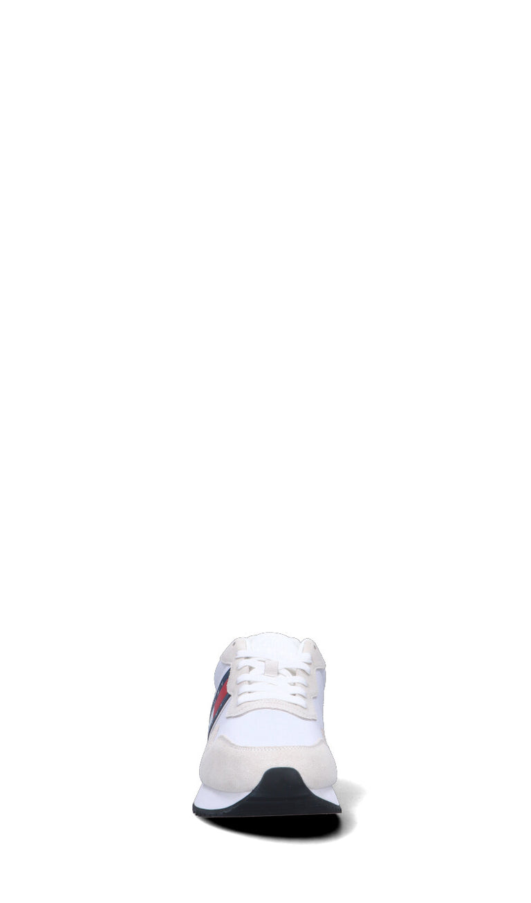 TOMMY HILFIGER JEANS Sneaker uomo bianca in suede