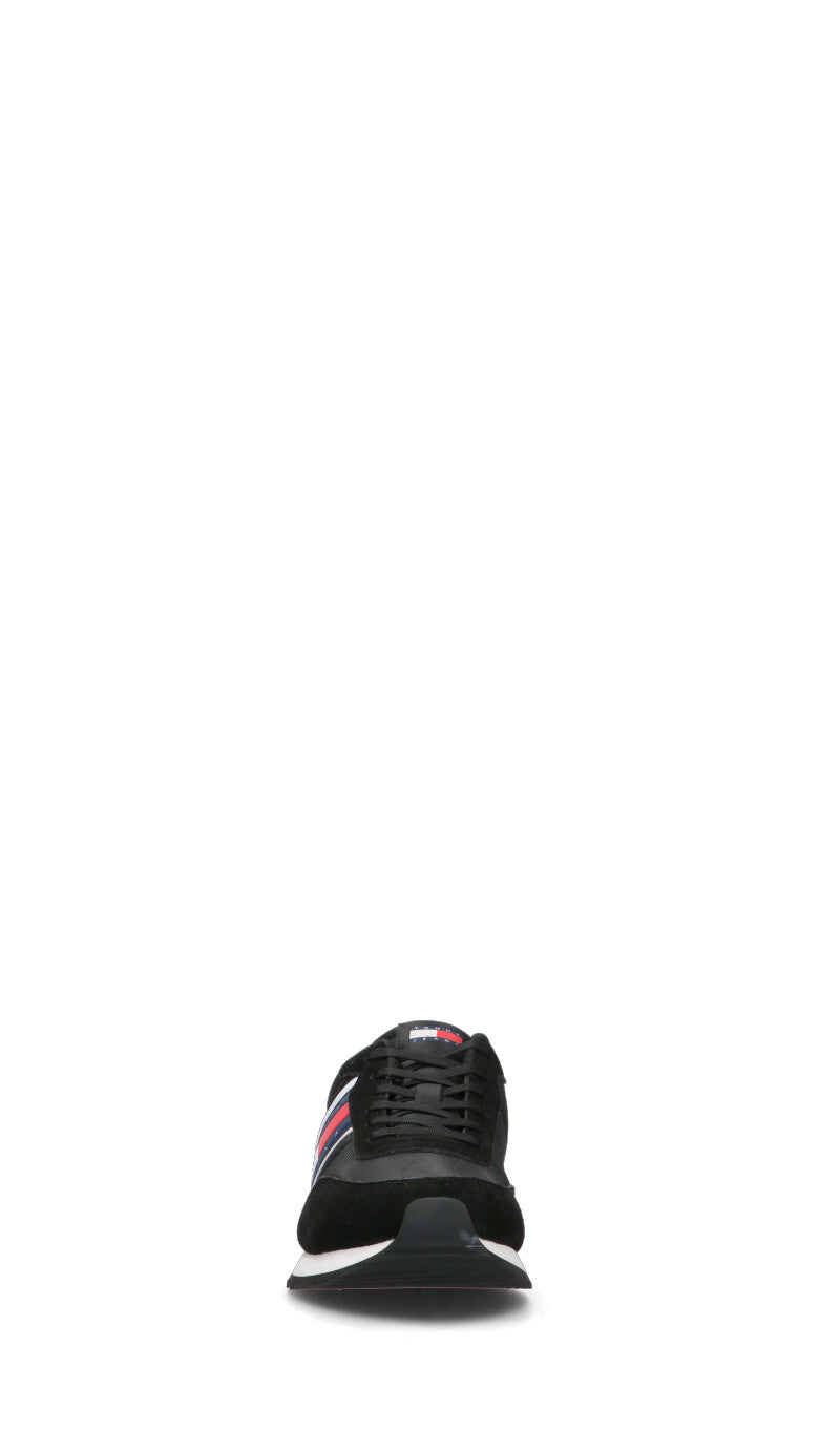 TOMMY HILFIGER JEANS sneaker uomo nera in suede
