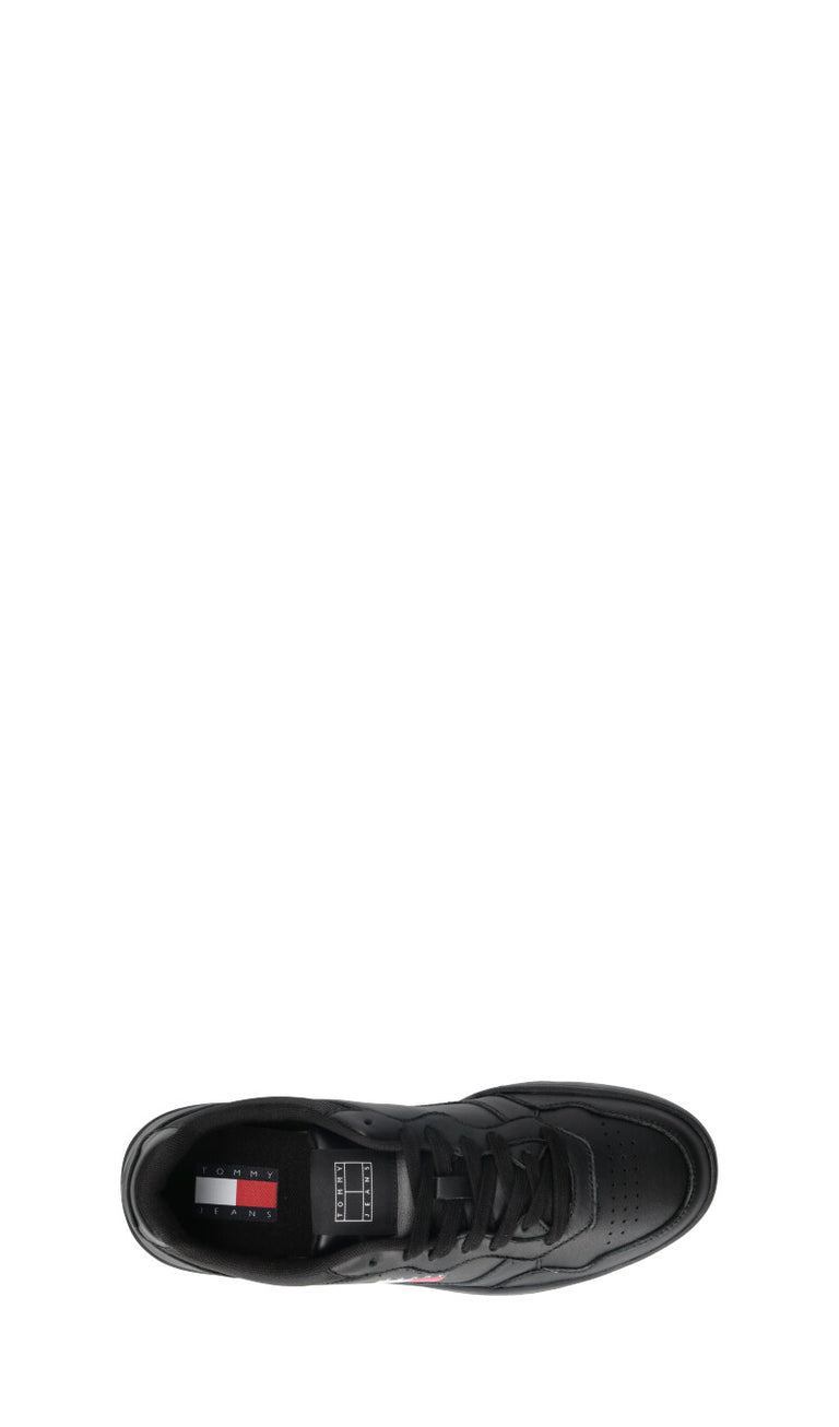 TOMMY HILFIGER JEANS Sneaker uomo nera in pelle