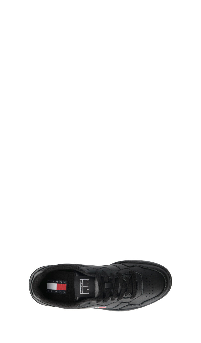 TOMMY HILFIGER JEANS Sneaker uomo nera in pelle