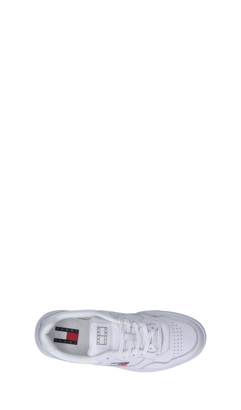 TOMMY HILFIGER JEANS Sneaker uomo bianca in pelle