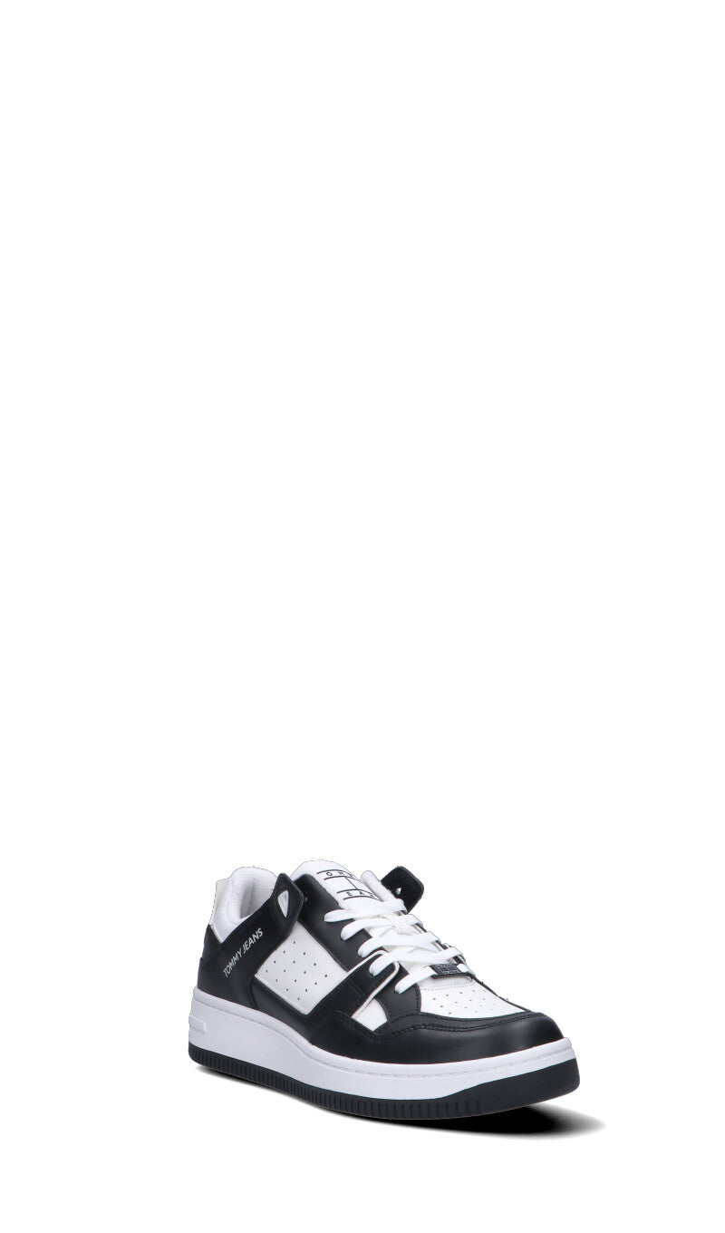 TOMMY HILFIGER JEANS Sneaker donna bianca/nera in pelle