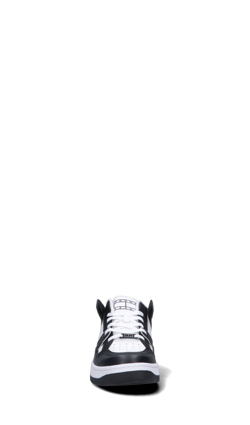 TOMMY HILFIGER JEANS Sneaker donna bianca/nera in pelle