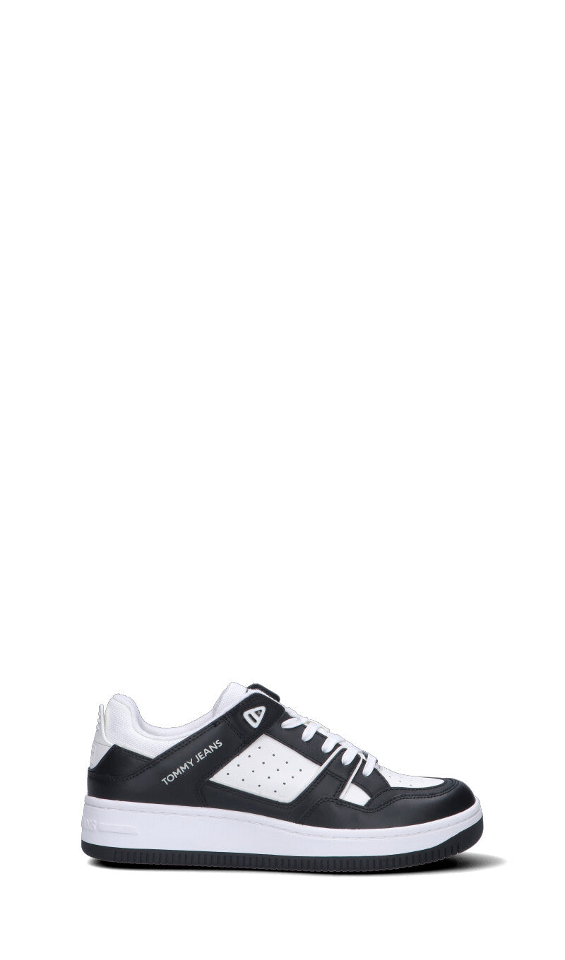TOMMY HILFIGER JEANS Sneaker donna bianca/nera in pelle