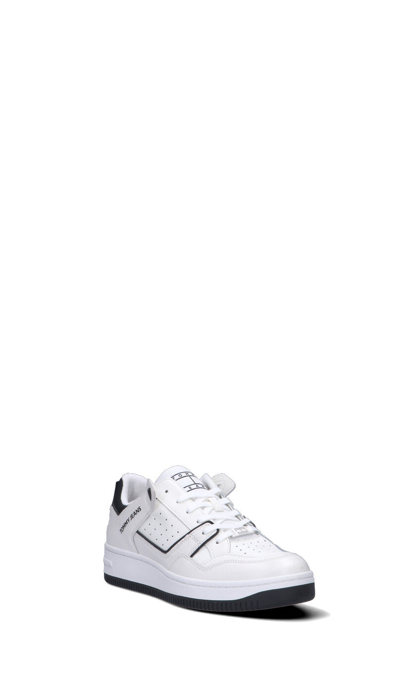 TOMMY HILFIGER JEANS Sneaker uomo ecrù in pelle