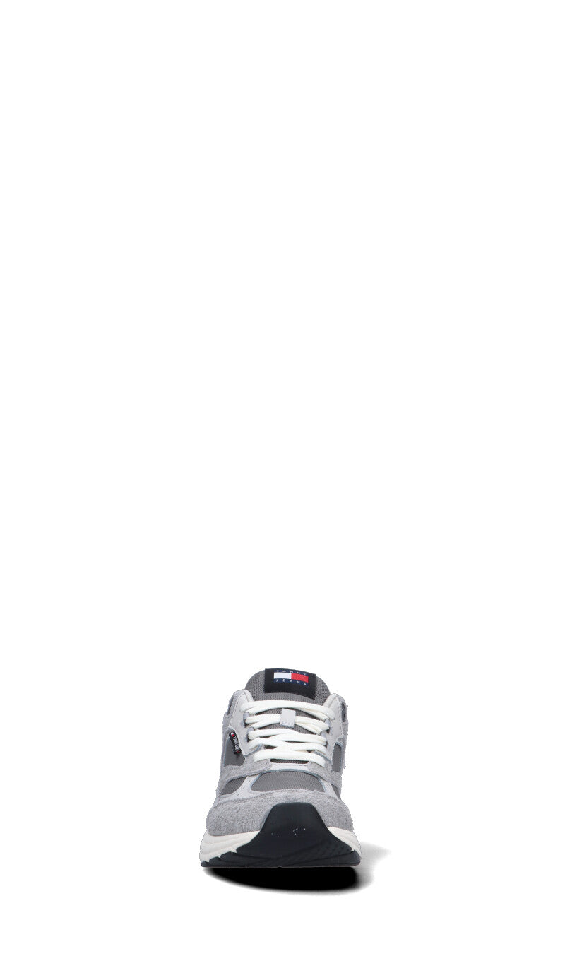 TOMMY HILFIGER JEANS Sneaker uomo grigia in suede