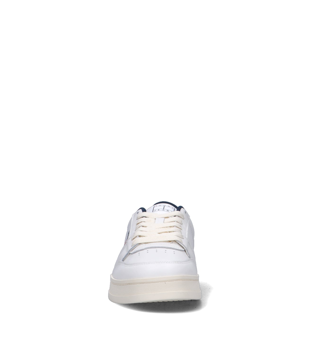 TOMMY HILFIGER JEANS Sneaker uomo bianca/blu in pelle