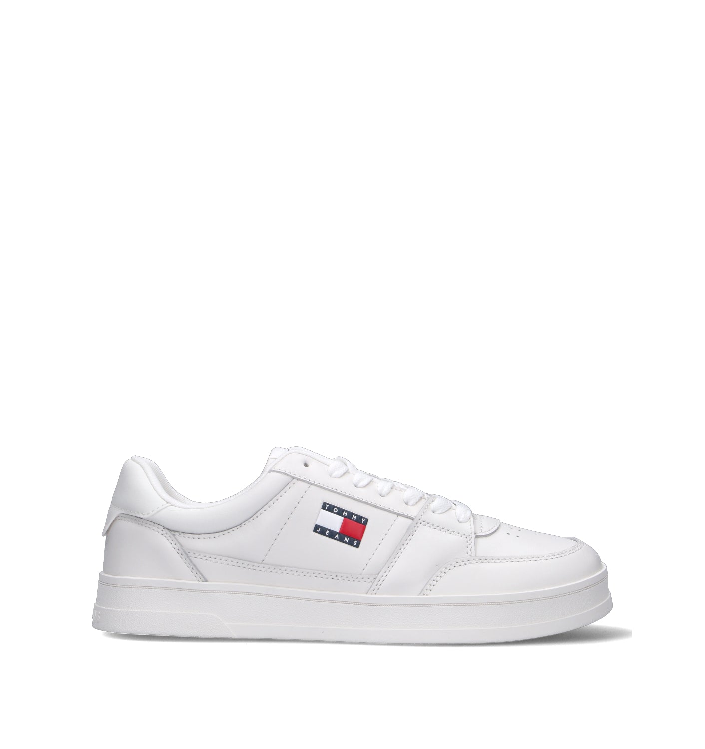TOMMY HILFIGER JEANS Sneaker uomo bianca in pelle