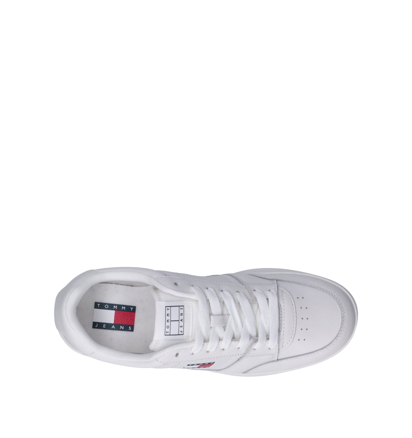 TOMMY HILFIGER JEANS Sneaker uomo bianca in pelle