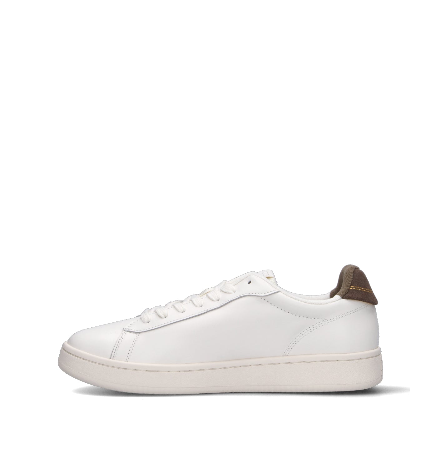 TOMMY HILFIGER JEANS Sneaker uomo bianca/marrone in pelle